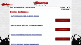 What Boletea.com.mx website looked like in 2021 (2 years ago)