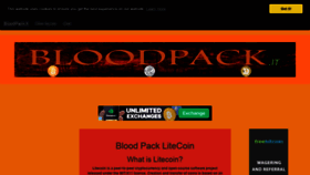 What Bloodpack.it website looked like in 2021 (2 years ago)