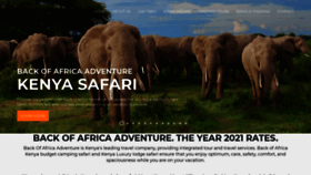 What Backofafricaadventure.com website looked like in 2021 (2 years ago)