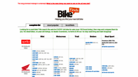 What Bikefinds.com website looked like in 2021 (2 years ago)