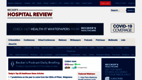 What Beckershospitalreview.com website looked like in 2022 (2 years ago)