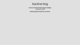 What Blackhat-blog.de website looked like in 2022 (3 years ago)