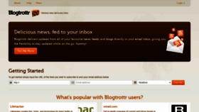 What Blogtrottr.com website looked like in 2022 (2 years ago)