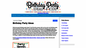 What Birthdaypartyideas4kids.com website looked like in 2022 (2 years ago)