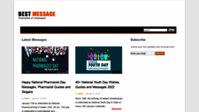 What Bestmessage.org website looked like in 2022 (2 years ago)