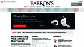 What Barrons.com website looked like in 2022 (2 years ago)
