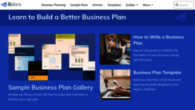 What Bplans.com website looked like in 2022 (2 years ago)