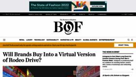 What Businessoffashion.com website looked like in 2022 (3 years ago)