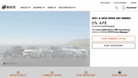 What Buick.com website looked like in 2022 (2 years ago)
