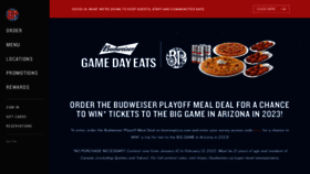 What Bostonpizza.com website looked like in 2022 (2 years ago)