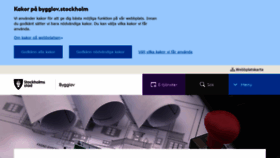 What Bygglov.stockholm website looked like in 2022 (2 years ago)