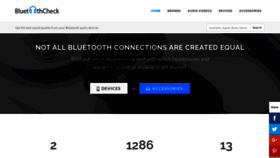 What Bluetoothcheck.com website looked like in 2022 (2 years ago)