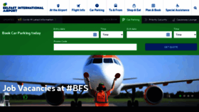 What Belfastairport.com website looked like in 2022 (2 years ago)