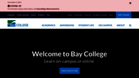 What Baycollege.edu website looked like in 2022 (2 years ago)