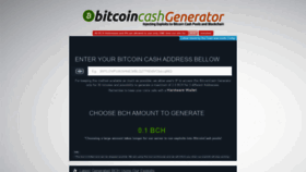 What Bitcoin-cash-generator.com website looked like in 2022 (2 years ago)