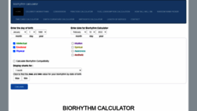 What Biorhythm-calculator.net website looked like in 2022 (2 years ago)