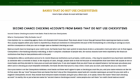 What Banksthatdonotusechexsystems.com website looked like in 2022 (2 years ago)