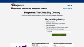 What Blogarama.com website looked like in 2022 (2 years ago)