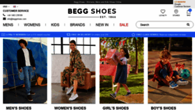 What Beggshoes.com website looked like in 2022 (2 years ago)