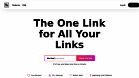 What Bio.link website looked like in 2022 (2 years ago)