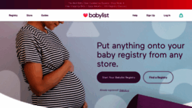 What Babylist.com website looked like in 2022 (2 years ago)