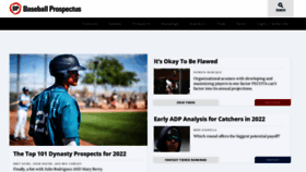What Baseballprospectus.com website looked like in 2022 (2 years ago)