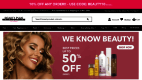 What Beautyplussalon.com website looked like in 2022 (3 years ago)