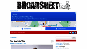 What Broadsheet.ie website looked like in 2022 (2 years ago)