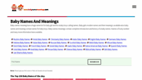 What Babynamemeaningz.com website looked like in 2022 (2 years ago)