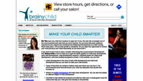 What Brainy-child.com website looked like in 2022 (2 years ago)