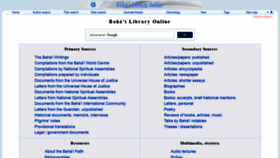 What Bahai-library.com website looked like in 2022 (2 years ago)