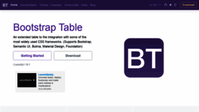 What Bootstrap-table.com website looked like in 2022 (2 years ago)