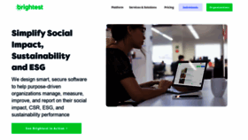 What Brightest.io website looked like in 2022 (4 years ago)