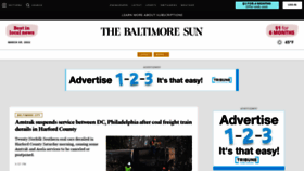 What Baltimoresun.com website looked like in 2022 (2 years ago)