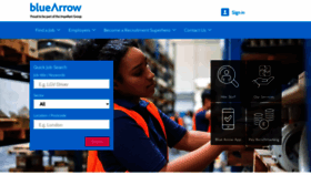 What Bluearrow.co.uk website looked like in 2022 (2 years ago)