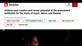 What Berklee.edu website looked like in 2022 (2 years ago)