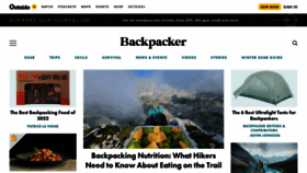 What Backpacker.com website looked like in 2022 (2 years ago)