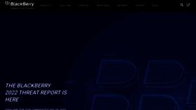 What Blackberry.com website looked like in 2022 (2 years ago)