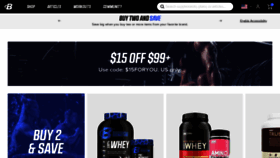 What Bodybuilding.com website looked like in 2022 (2 years ago)