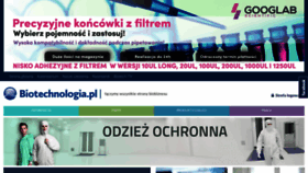 What Biotechnologia.pl website looked like in 2022 (2 years ago)