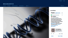 What Biolinguistics.eu website looked like in 2022 (2 years ago)