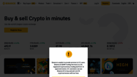 What Binance.com website looked like in 2022 (2 years ago)