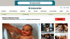 What Babycenter.ca website looked like in 2022 (2 years ago)