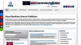 What Benthamscience.com website looked like in 2022 (2 years ago)