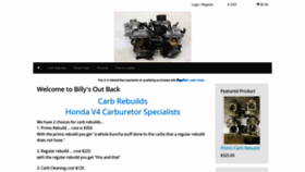 What Billysoutback.com website looked like in 2022 (2 years ago)