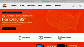 What Boostmobile.com website looked like in 2022 (2 years ago)