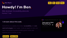 What Benmyers.dev website looked like in 2022 (2 years ago)