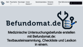 What Befundomat.de website looked like in 2022 (2 years ago)
