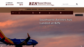 What Bozemanairport.com website looked like in 2022 (2 years ago)