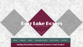What Barrlakeboxers.com website looked like in 2022 (2 years ago)